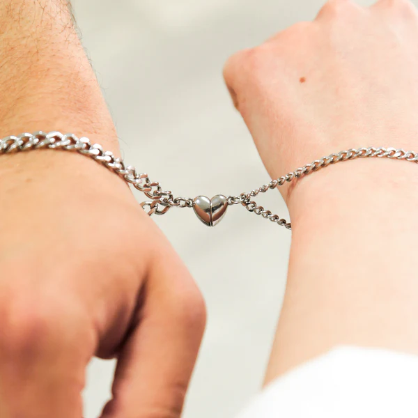 Matching Heart Couples Bracelet