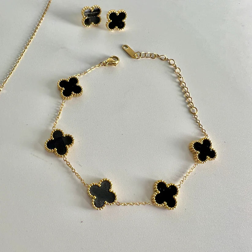 Four Leaf Clover Jewellery Set (3 PCS)