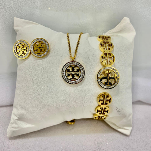 Stainless Steel diamantés Set