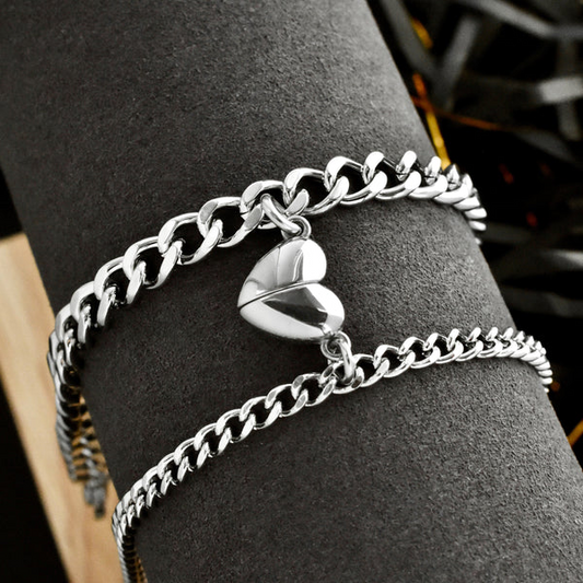 Matching Heart Couples Bracelet