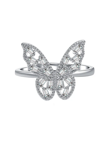 Crystal Butterfly Ring | Pack of 2 Adjustable |