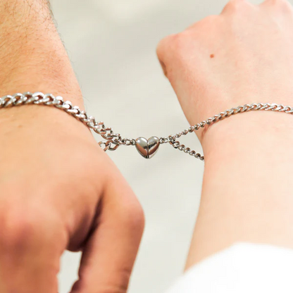 Matching Heart Couples Bracelet