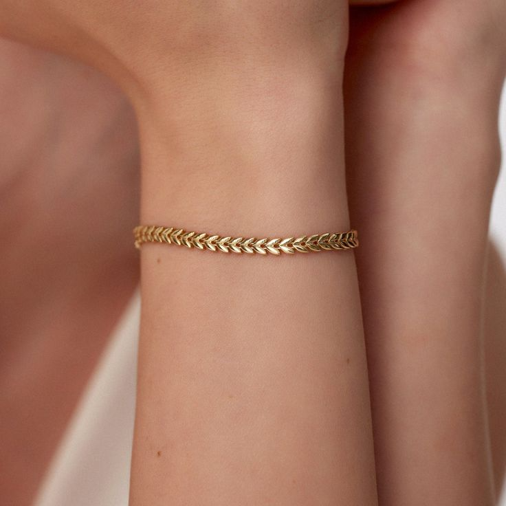 Golden Leaf Bracelet
