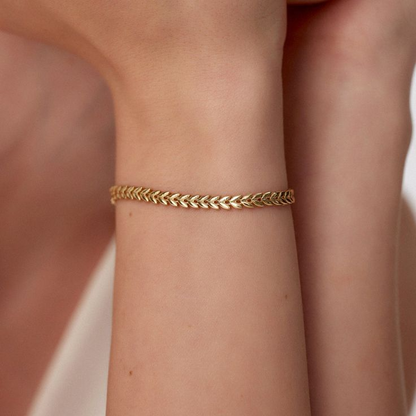 Golden Leaf Bracelet