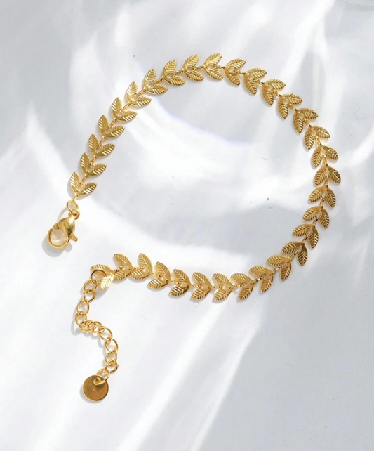 Golden Leaf Bracelet