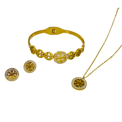Stainless Steel diamantés Set