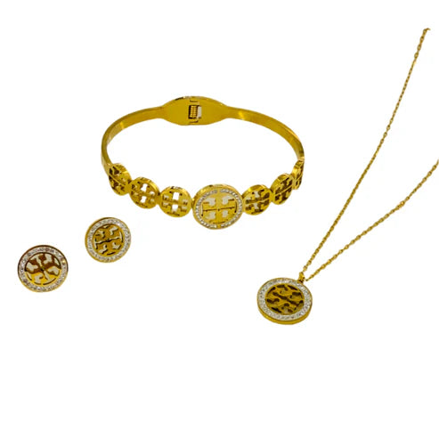 Stainless Steel diamantés Set