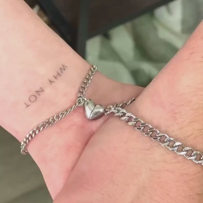 Matching Heart Couples Bracelet